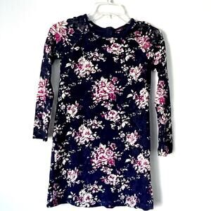 Imoga girls navy floral embroidered tulle dress size 10
